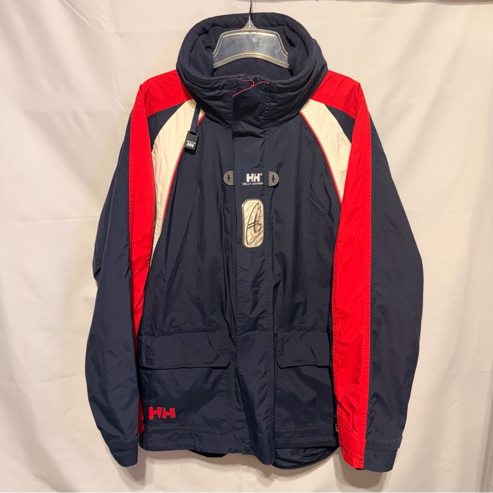 Helly Hansen Vintage 90’s Sailing Jacket XL Red, White, & Blue